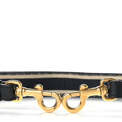Christian Dior Canvas Embroidered Shoulder Strap Blue 3 of 5