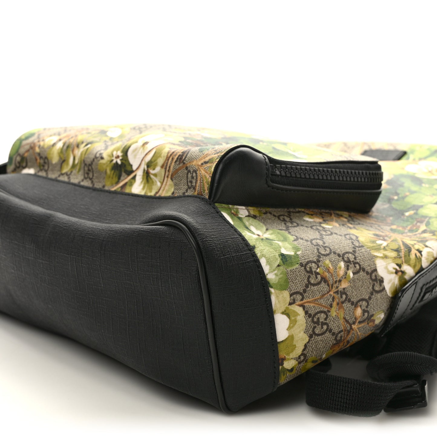 GG Supreme Monogram Blooms Medium Day Backpack Beige New Military Black