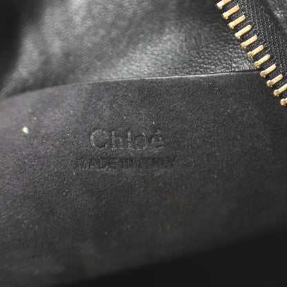 Chloe Suede Calfskin Small Snake Bracelet Hobo Bag Black 6 of 9