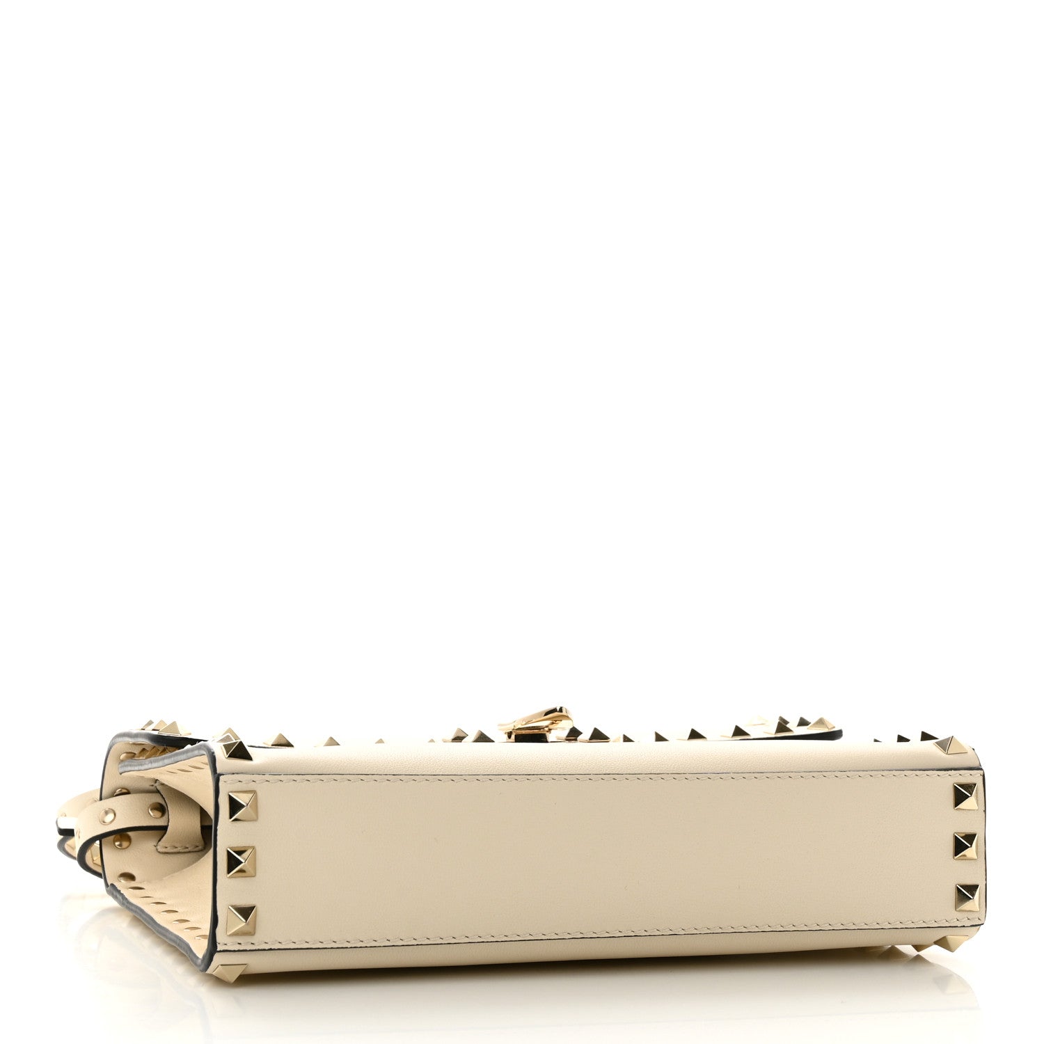 Valentino Garavani Vitello Medium Rockstud Flip Lock Crossbody Bag Light Ivory 4 of 9