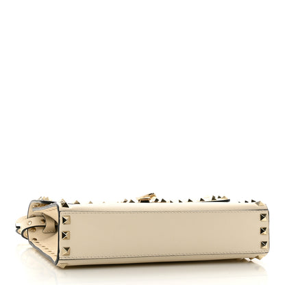 Valentino Garavani Vitello Medium Rockstud Flip Lock Crossbody Bag Light Ivory 4 of 9