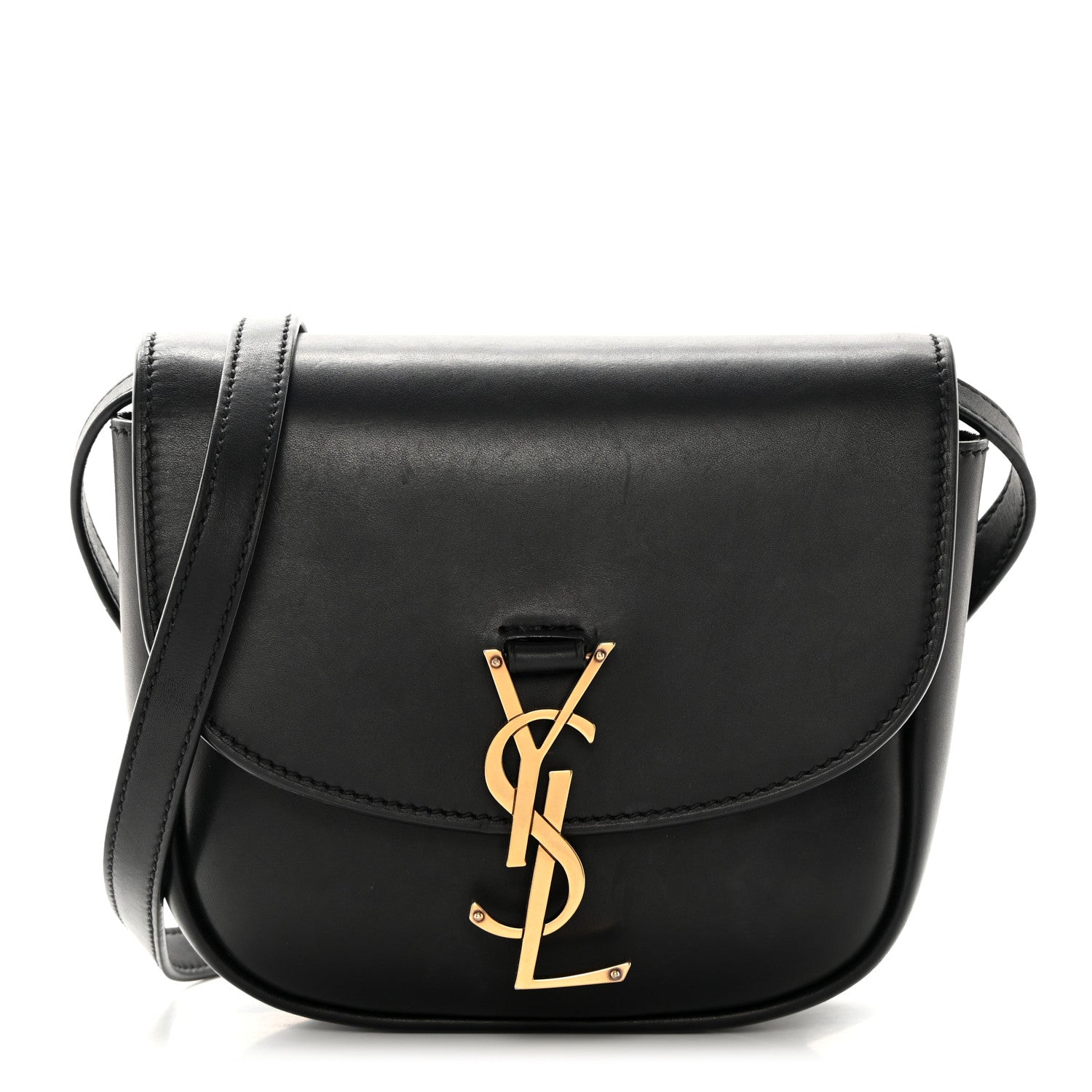 Saint Laurent Smooth Calfskin Classic Monogram Small Kaia Satchel Black 1 of 14