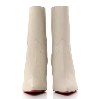 Christian Louboutin Calfskin Santigag 85 Ankle Boots 37 White 2 of 8