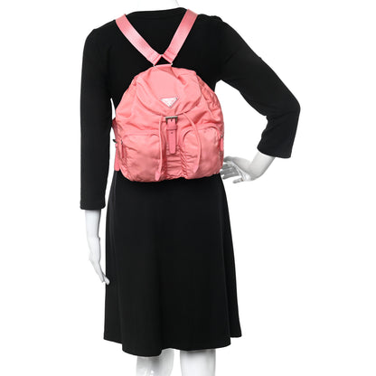 Prada Nylon Vela Medium Backpack Pink 2 of 19