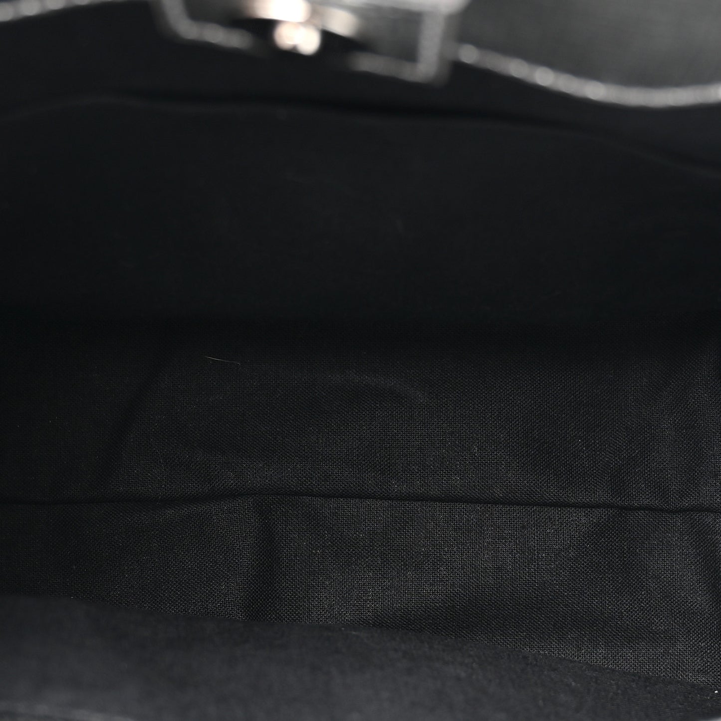 Metallic Squared Calfskin Logo North South Shopper Tote XXS Silver
