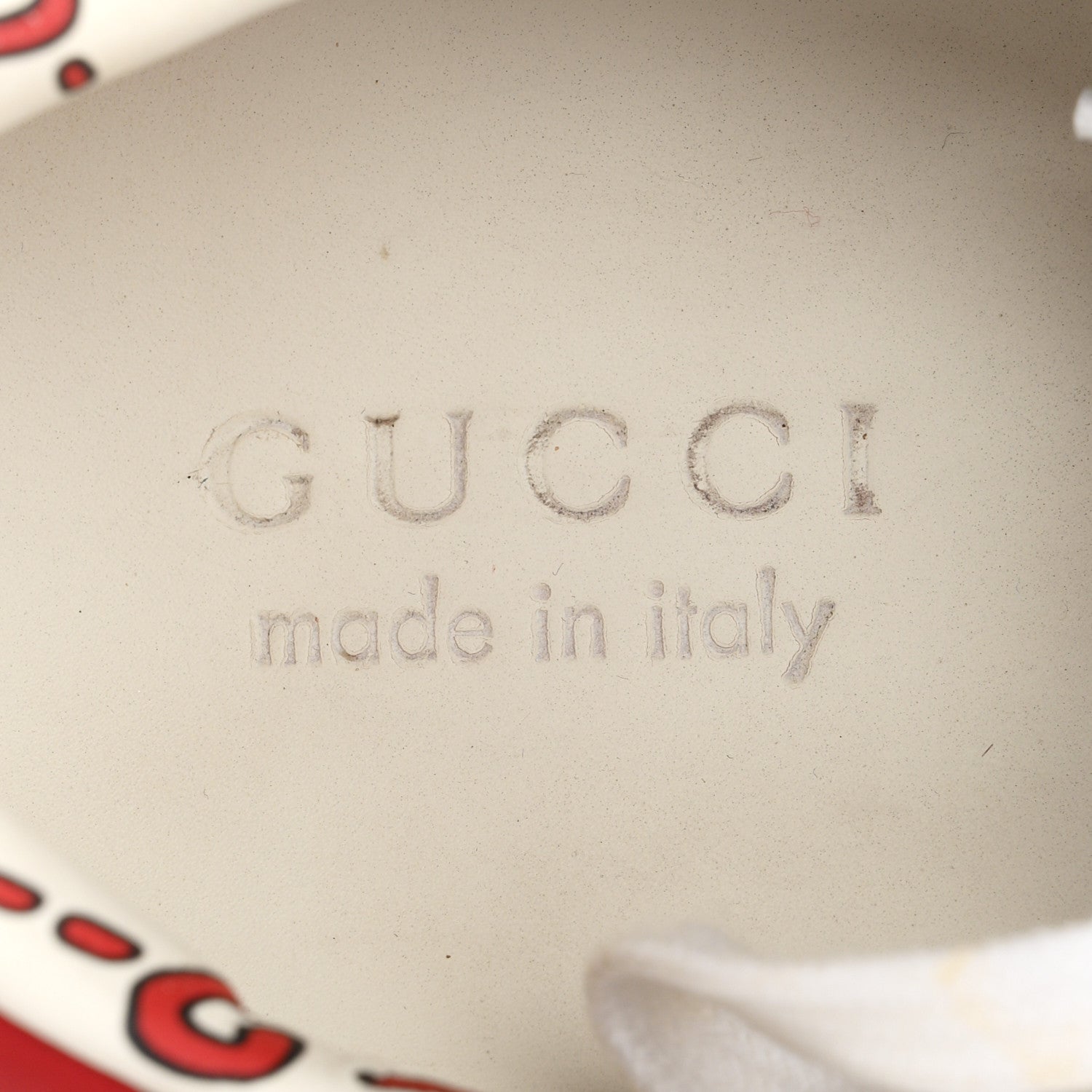 Gucci Calfskin GucciGhost Print Mens Ace Sneakers 8.5 White Hibiscus Red 8 of 10