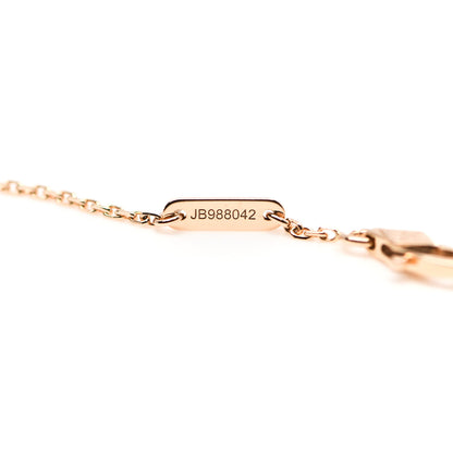 Van Cleef & Arpels 18K Rose Gold Carnelian Sweet Alhambra Bracelet 3 of 4