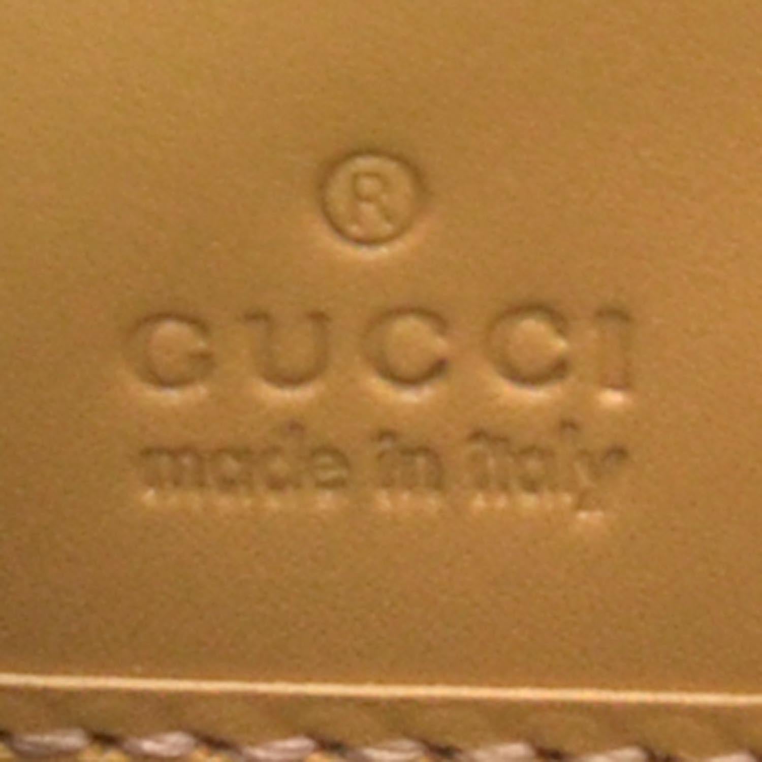 Gucci Guccissima Metal Bar Zip Around Wallet Tan 7 of 9