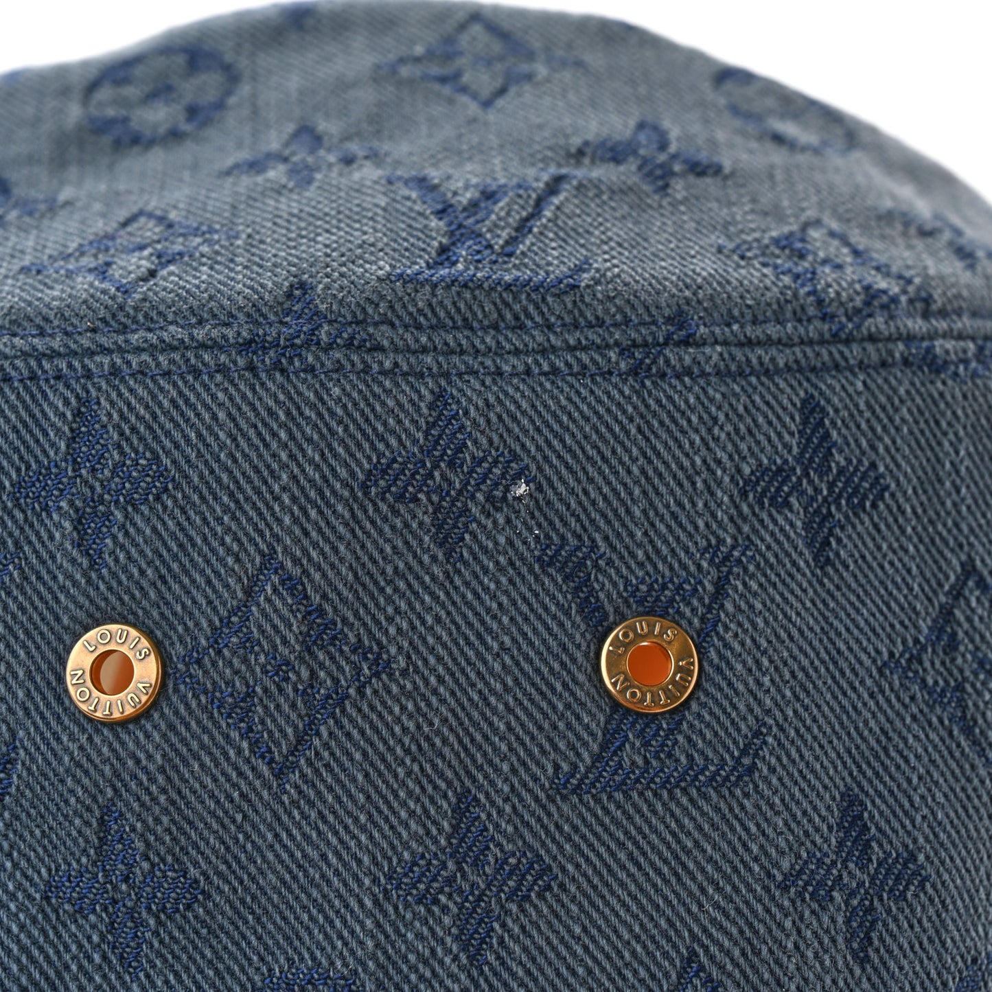 Monogram Denim Reversible Bucket Hat M Blue