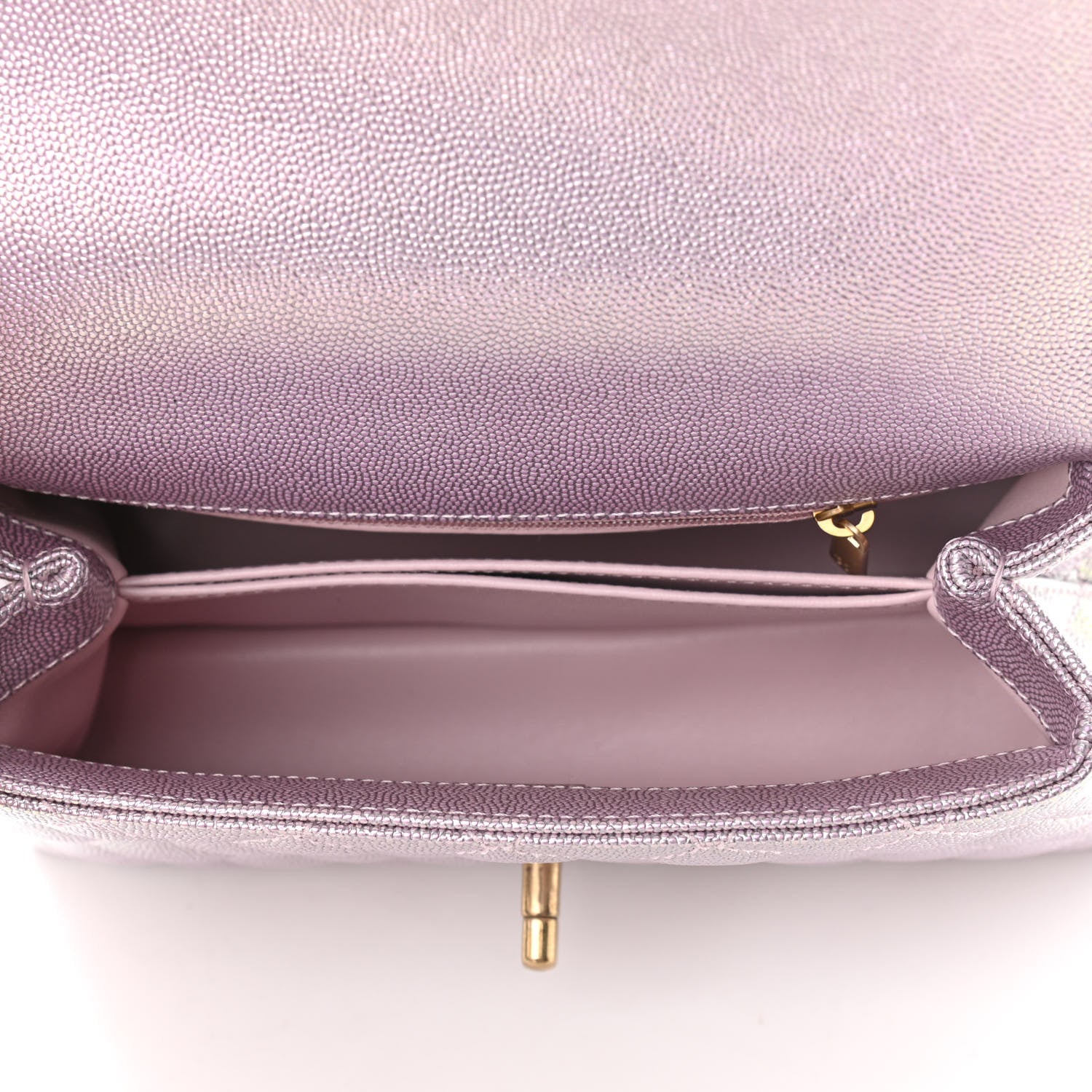 Chanel Iridescent Caviar Quilted Mini Coco Handle Flap Light Pink 4 of 10