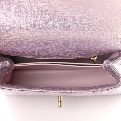 Chanel Iridescent Caviar Quilted Mini Coco Handle Flap Light Pink 4 of 10