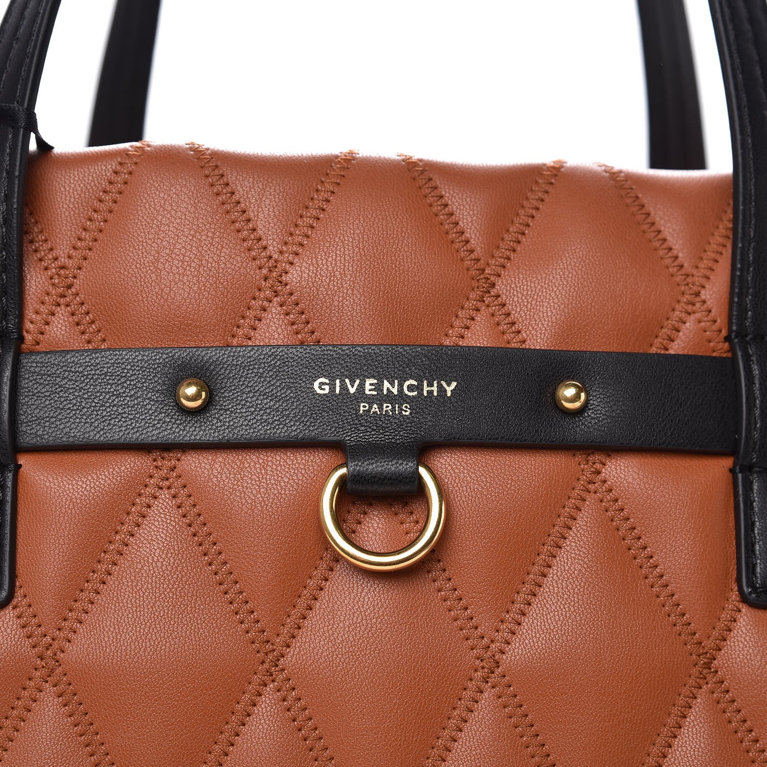 Givenchy Rubber Effect Canvas Quilted Duo Shopper Tote Chestnut 11 of 11