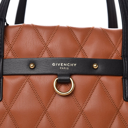 Givenchy Rubber Effect Canvas Quilted Duo Shopper Tote Chestnut 11 of 11
