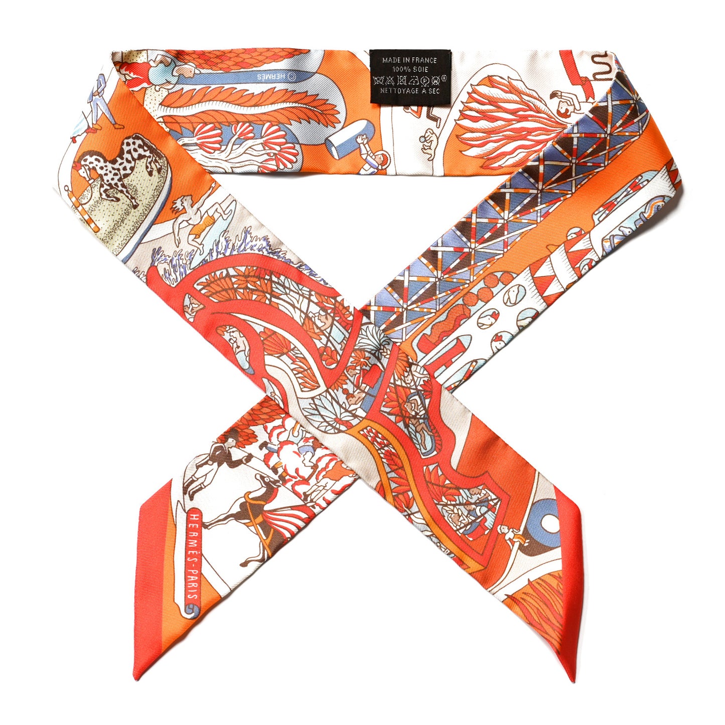 Silk Exposition Universelle Twilly Orange Ciel Brique