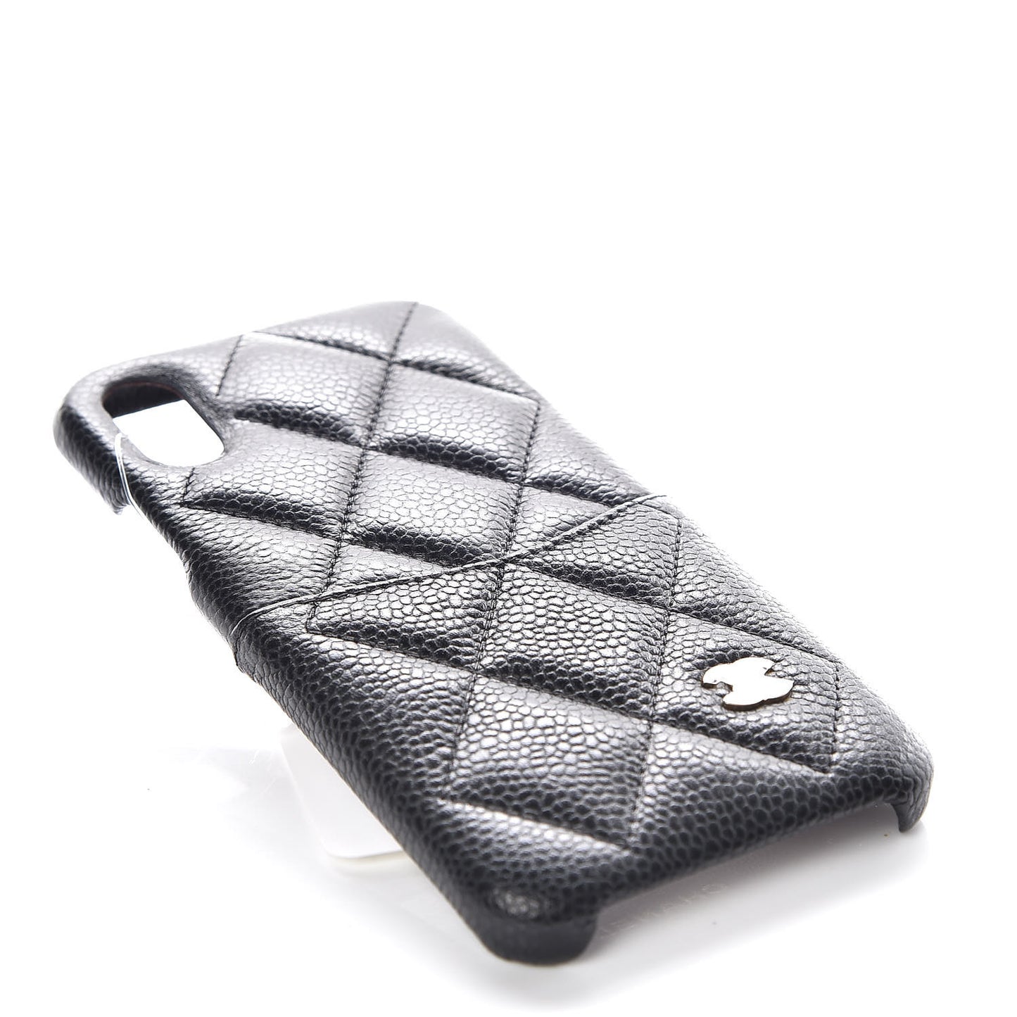 Caviar Quilted iPhone X Coco Tech Case Black