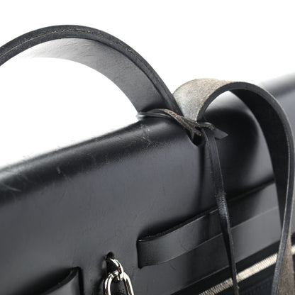 Hermes Toile Vache Calfskin Herbag 39 MM Black 9 of 9