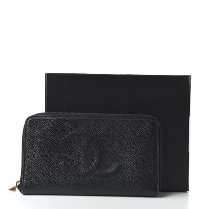 Chanel Caviar Large Timeless CC Zip Around Wallet Black 14 of 16