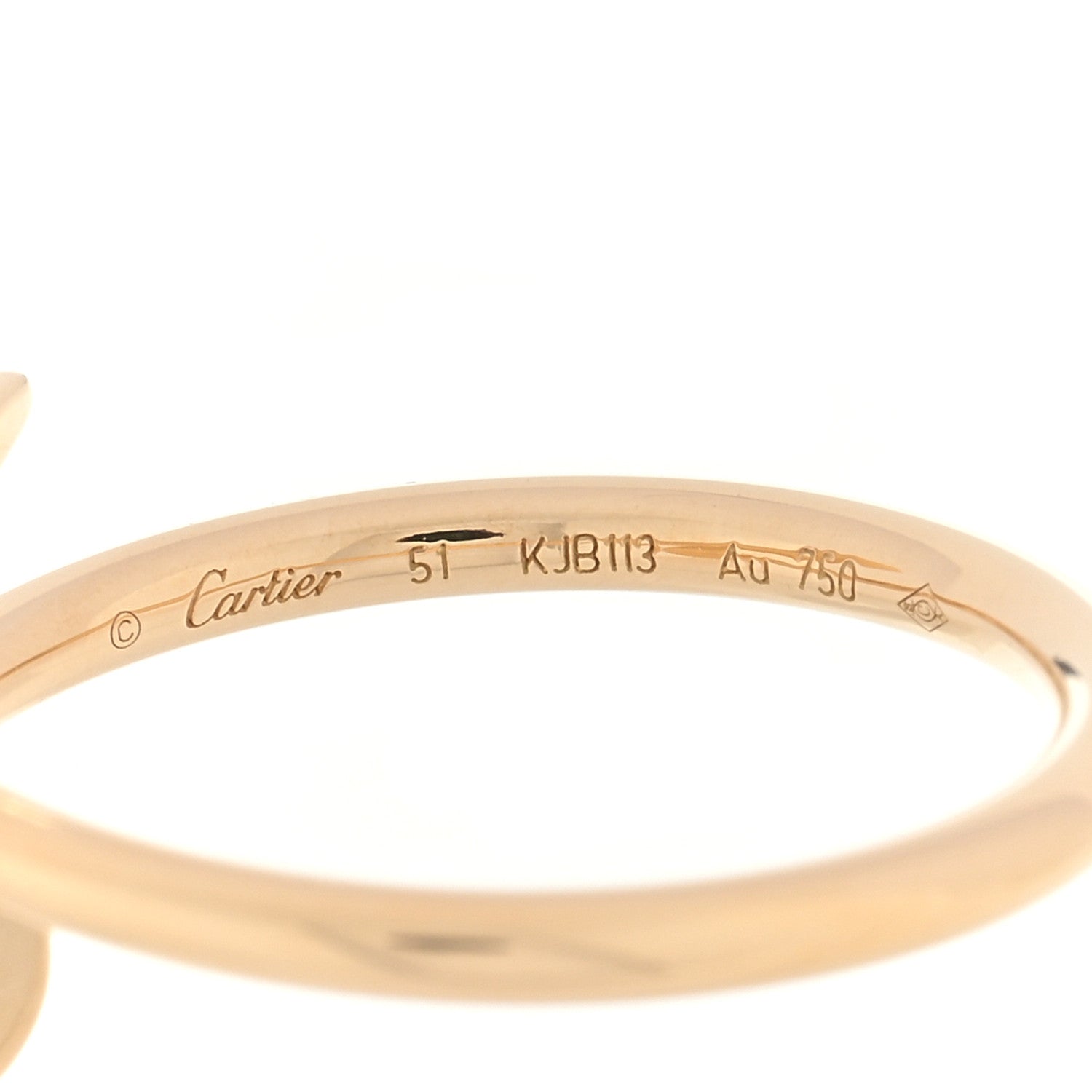 Cartier 18K Yellow Gold Small Juste Un Clou Ring 51 5.75 4 of 5
