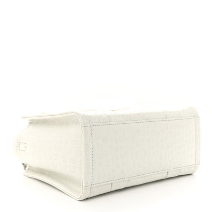 Marc Jacobs Croc Embossed Medium The Tote Bag White 4 of 13