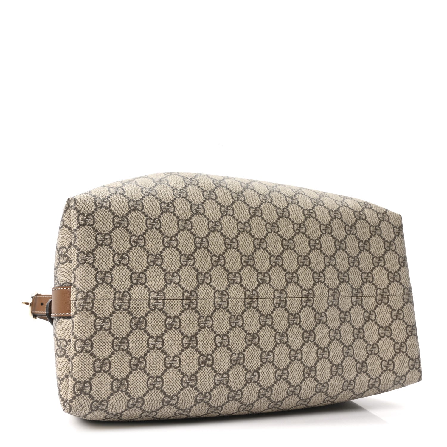 Gucci GG Icon Monogram Padlock Shoulder Bag Beige Dark Brown 4 of 10