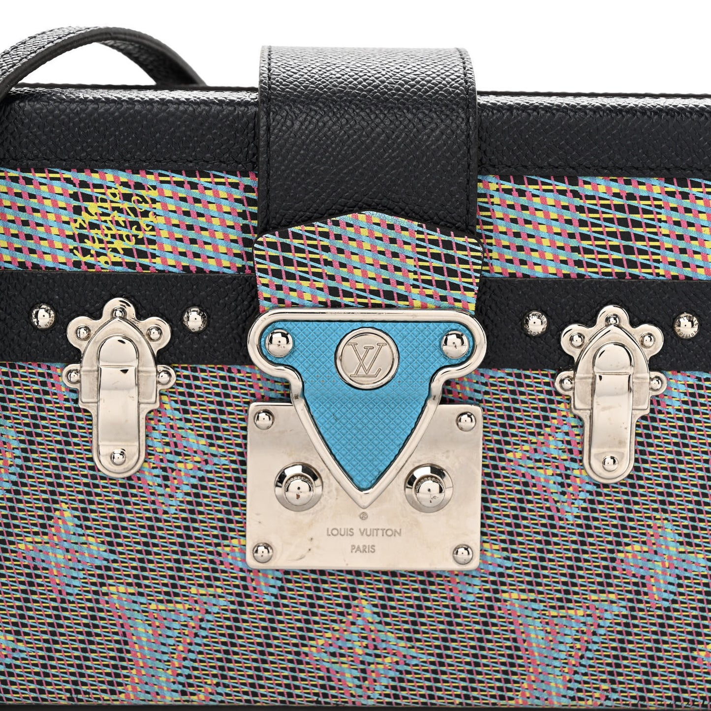 Calfskin Monogram LV Pop Petite Malle Blue