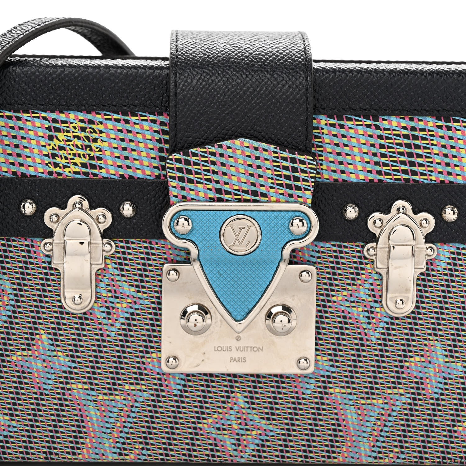 Louis Vuitton Calfskin Monogram LV Pop Petite Malle Blue 7 of 9