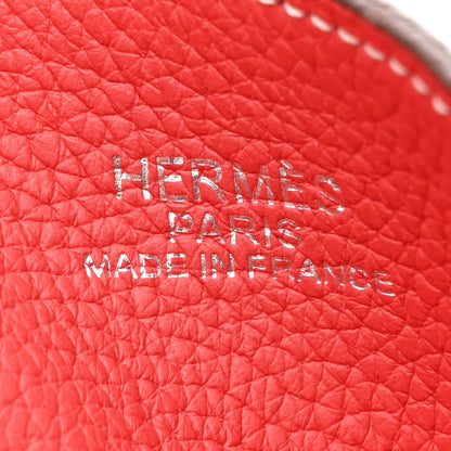 Hermes Taurillon Clemence Double Sens 45 Reversible Tote  Rubis Rose Jaipur 10 of 18