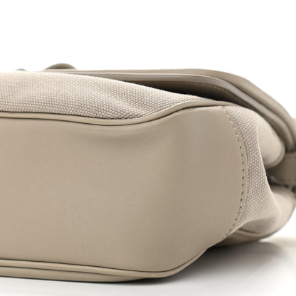 Bottega Veneta Nappa Intrecciato Canvas Safari Flap Shoulder Bag Sand 9 of 9