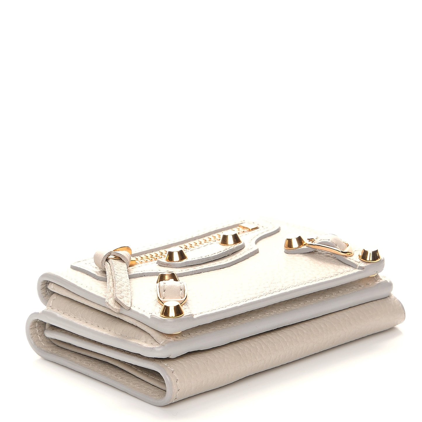 Grained Calfskin Agneau Arena Classic Gold Hardware Mini Wallet Beige