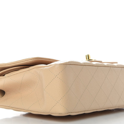 Chanel Caviar Quilted Medium Double Flap Beige Clair 6 of 9
