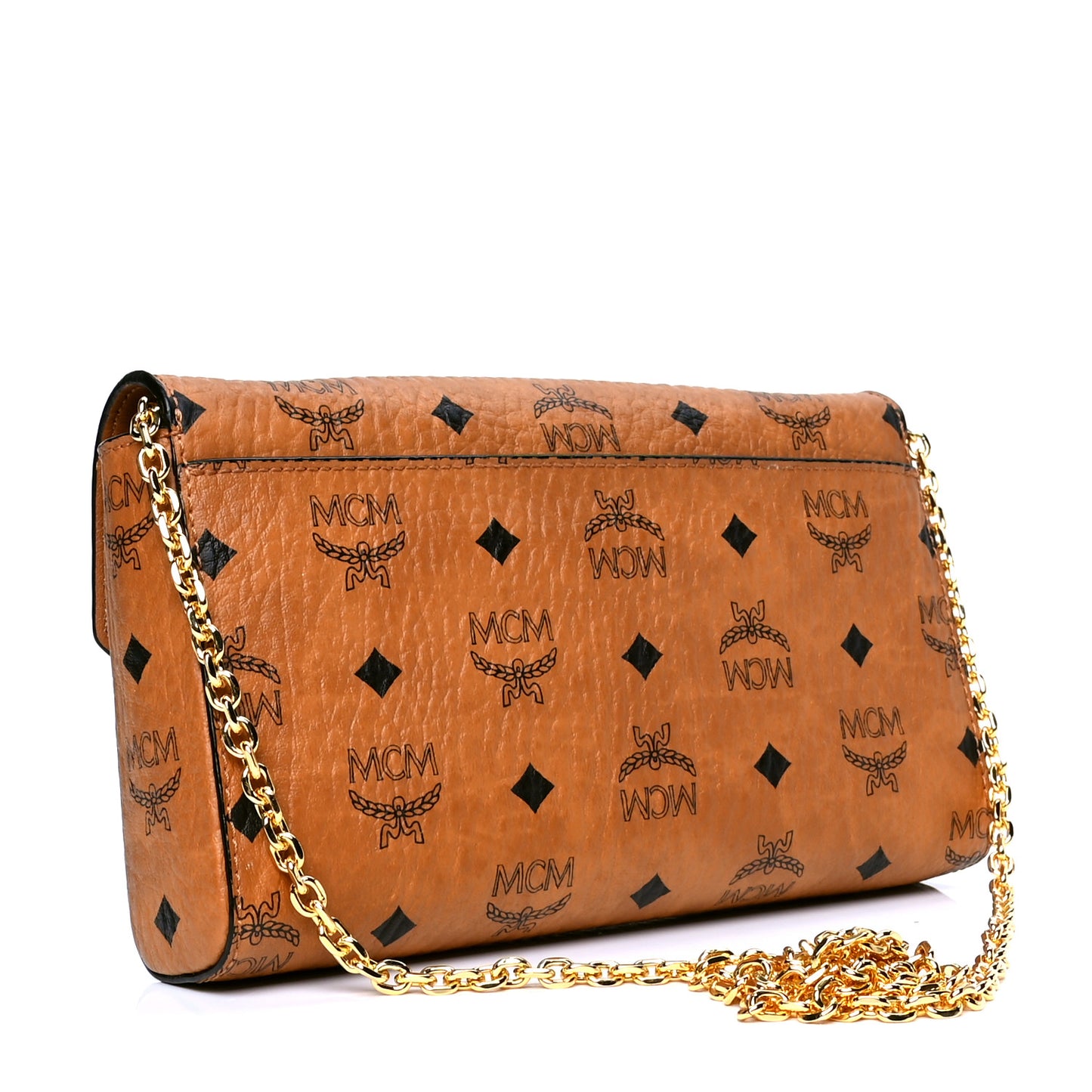 Visetos Medium Patricia Wallet On Chain Cognac