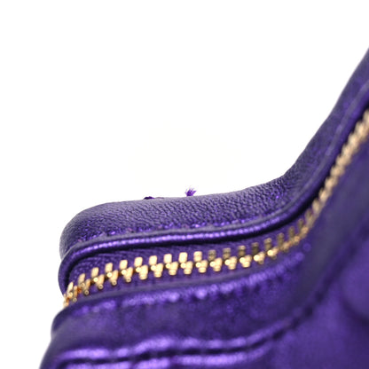 Chanel Metallic Lambskin Hollywood Boulevard Star Clip On Coin Purse Purple 8 of 9