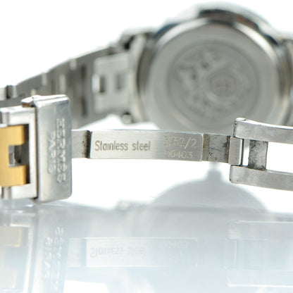 Hermes Stainless Steel 24mm Clipper Quartz Watch Gold 9 of 10