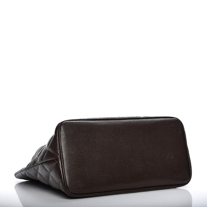 Chanel Caviar Quilted Medallion CC Tote Dark Brown 4 of 10