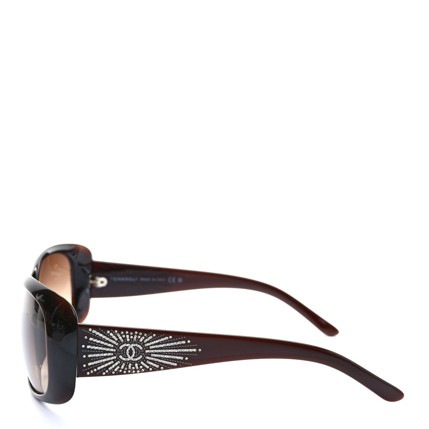 Chanel Crystal CC Logo Sunglasses 6026-B Brown 3 of 8