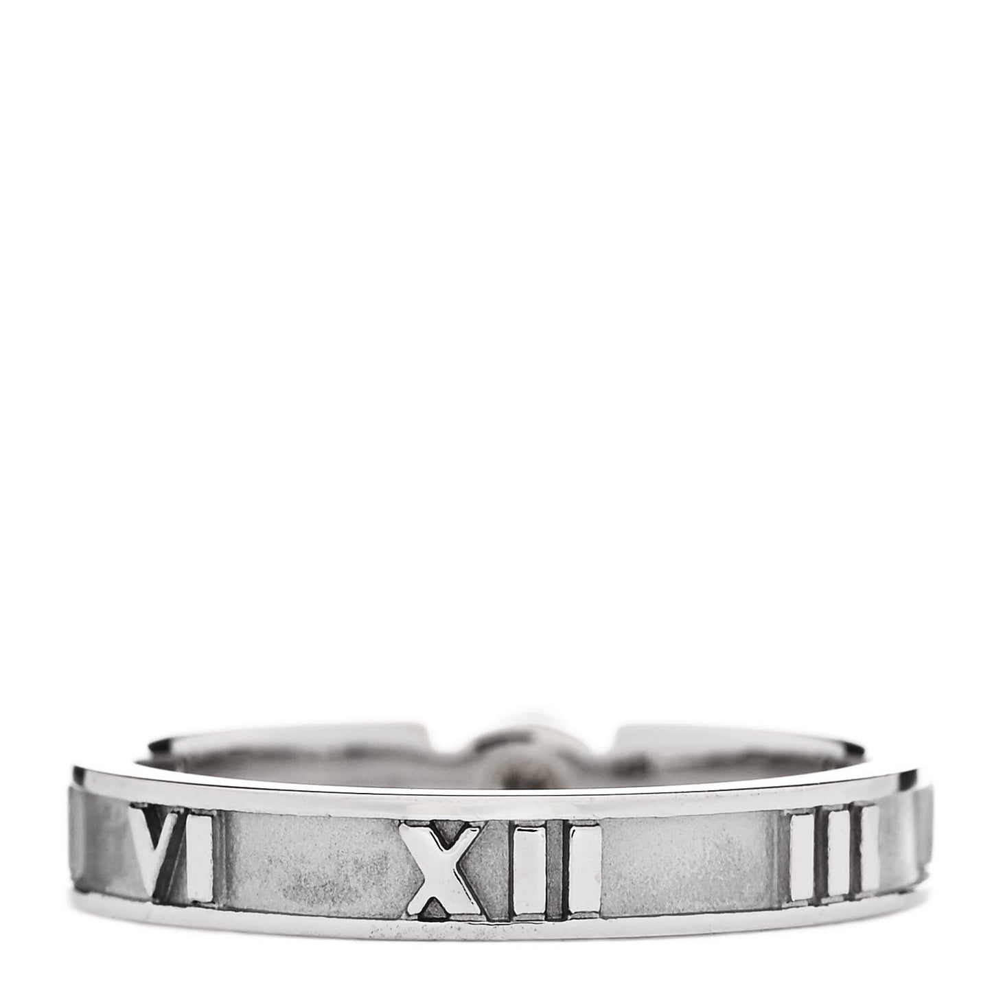 18K White Gold Diamond Atlas Solitaire Band Ring 49 5