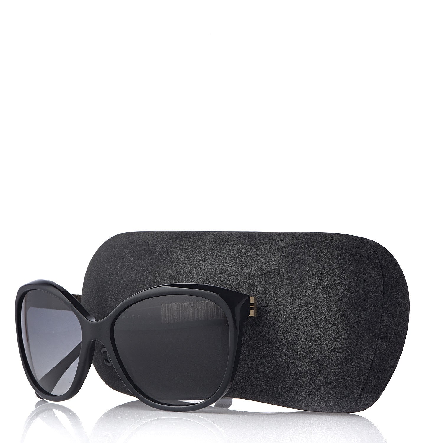 Chanel Crystal Baguette Polarized Cat Eye Sunglasses 5309-B Black 8 of 8