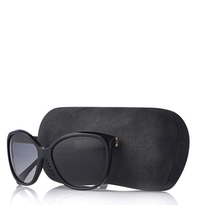 Chanel Crystal Baguette Polarized Cat Eye Sunglasses 5309-B Black 8 of 8