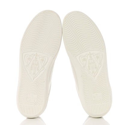 Gucci Calfskin Interlocking G Perforated Mens Ace Sneakers 8 White Grey Sky 5 of 9