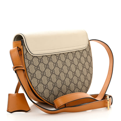 Gucci GG Supreme Monogram Calfskin Small Padlock Messenger Shoulder Bag Beige Mystic White Sun Oil 3 of 11