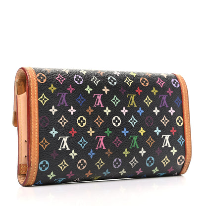 Louis Vuitton Monogram Multicolor Porte Tresor International Wallet Black 3 of 9