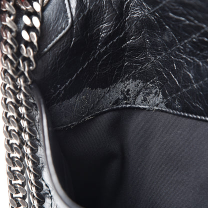 Saint Laurent Crinkled Calfskin Matelasse Monogram Large Niki Chain Satchel Black 10 of 10
