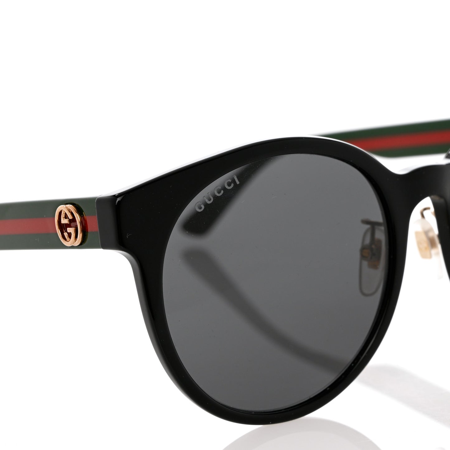 Acetate GG Web Round Eye Sunglasses GG0854SK Black