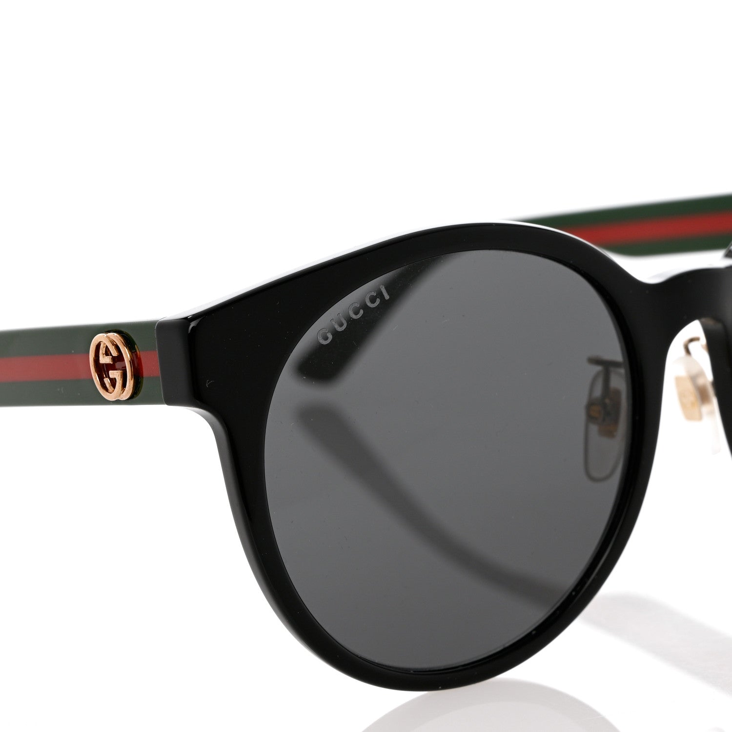 Gucci Acetate GG Web Round Eye Sunglasses GG0854SK Black 7 of 7