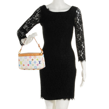 Louis Vuitton Monogram Multicolor Pochette Accessories White 2 of 9