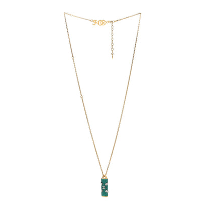Chanel Crystal CC Forever CC Long Necklace Gold Green 2 of 4