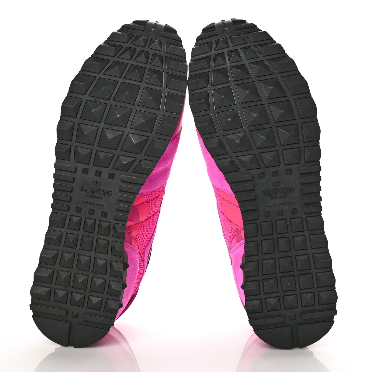 Valentino Garavani Mesh Fabric Suede Camouflage Mens Rockrunner Sneakers 43 Pink PP Black 5 of 8