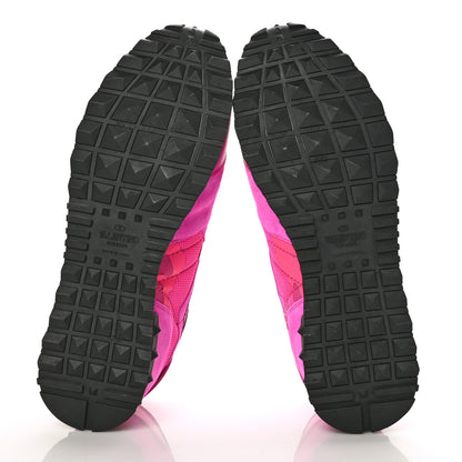 Valentino Garavani Mesh Fabric Suede Camouflage Mens Rockrunner Sneakers 43 Pink PP Black 5 of 8