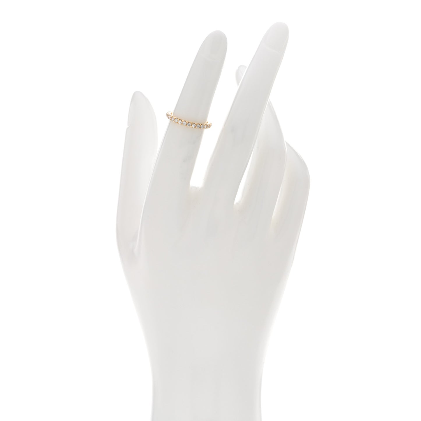 18K Yellow Gold Diamond 2mm Cable Collectibles Band Ring 47 4