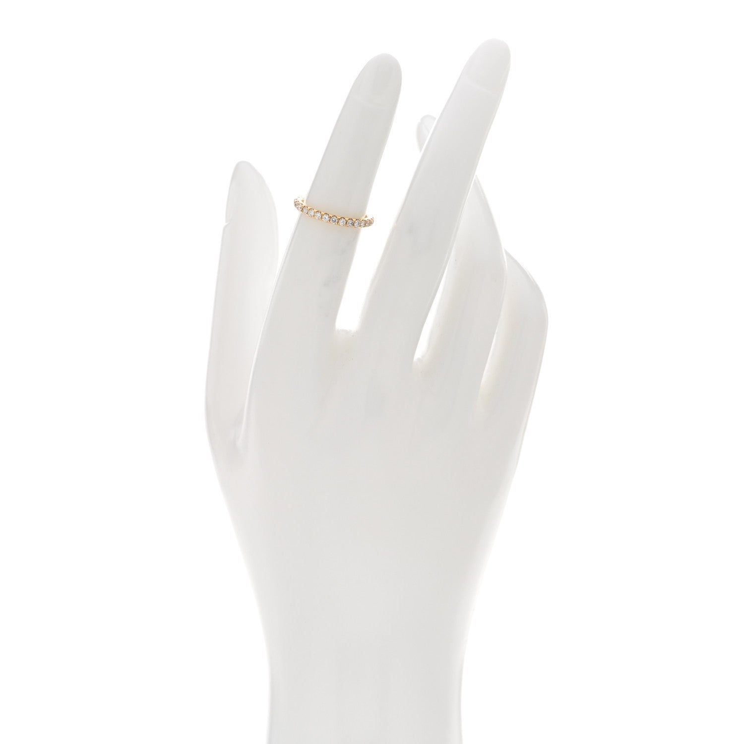 David Yurman 18K Yellow Gold Diamond 2mm Cable Collectibles Band Ring 47 4 2 of 4